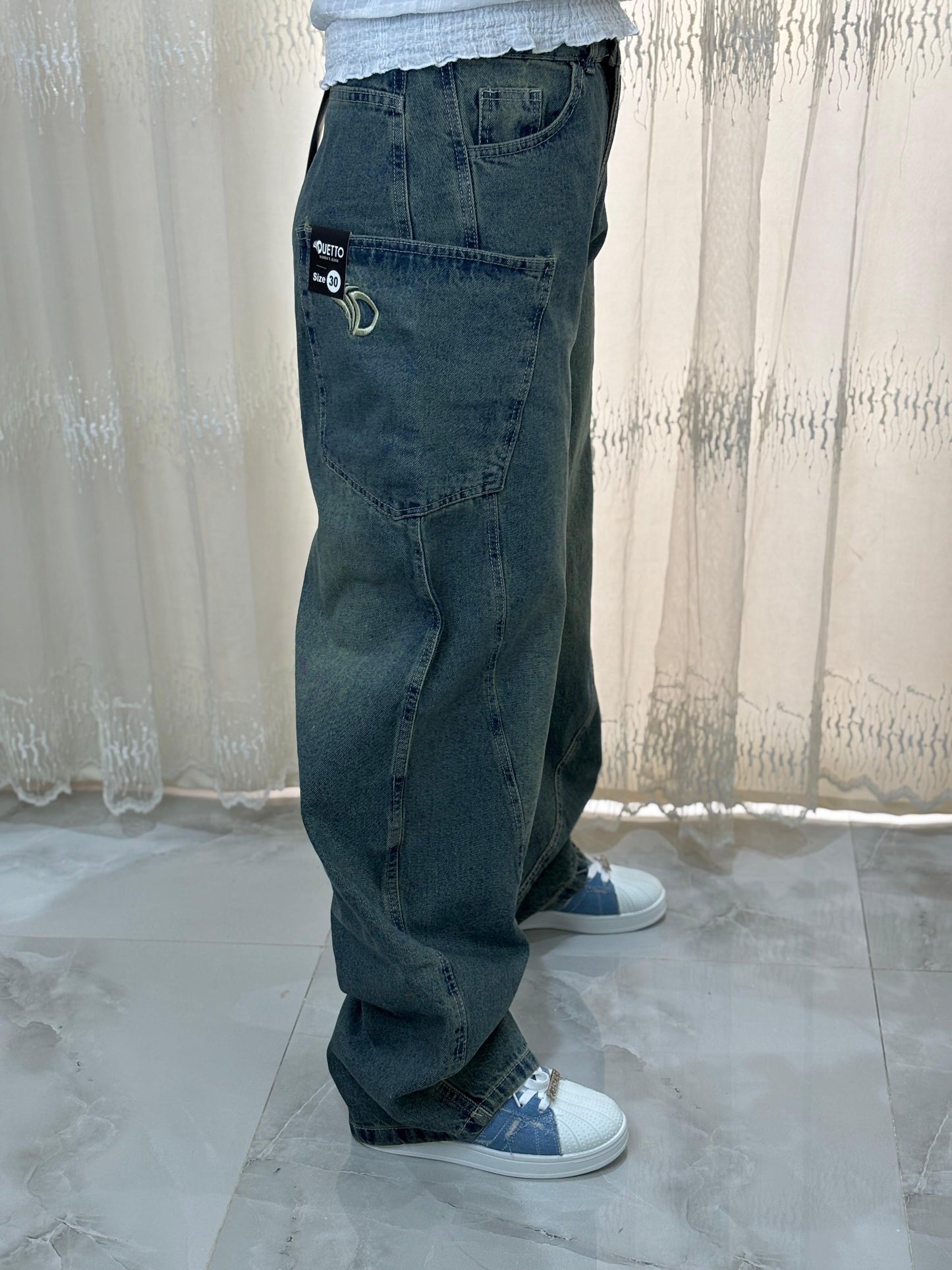 Side Pocket Mom Fit Pants (Dirty)