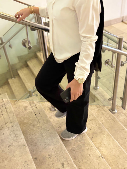 Wide Leg  Black Jeans
