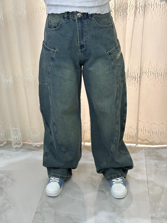 Side Pocket Mom Fit Pants (Dirty)
