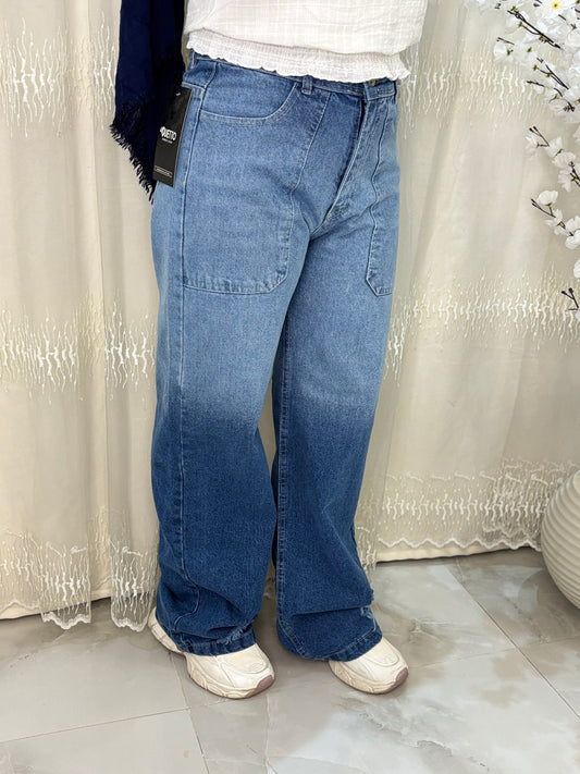Straight Jeans (Gradient Blue)